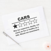 Sticker Rectangulaire Voitures d'une étoile (Enveloppe)