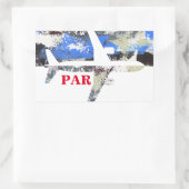 Sticker Rectangulaire Vol Abstrait par Michael Moffa (Sac)