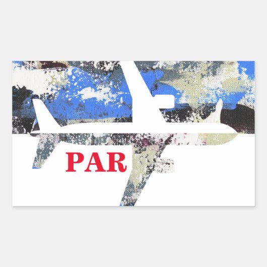 Sticker Rectangulaire Vol Abstrait par Michael Moffa (Devant)