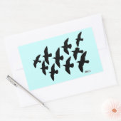 Sticker Rectangulaire Vol de pigeons (Enveloppe)