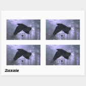 Sticker Rectangulaire Volant Ravins, Forêt & Eerie Eyes (Feuille)