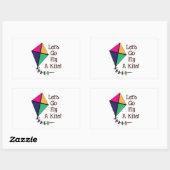 Sticker Rectangulaire Voler un cerf-volant (Feuille)