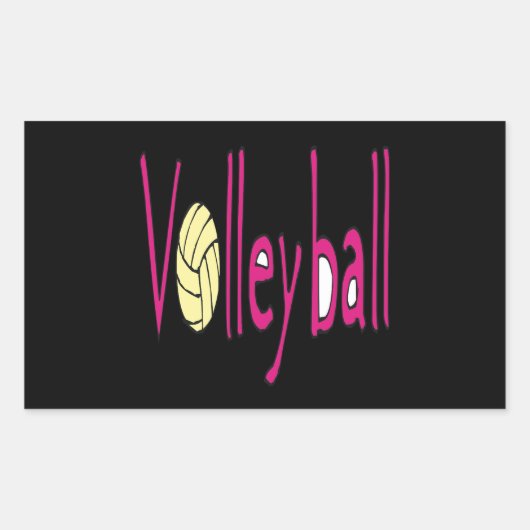 Sticker Rectangulaire Volley-ball 9 (Devant)