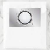 Sticker Rectangulaire volley-ball sur tôle (Sac)