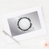 Sticker Rectangulaire volley-ball sur tôle (Enveloppe)