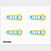 Sticker Rectangulaire Volleyball de Libero (Feuille)