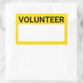 Sticker Rectangulaire Volontaire jaune vierge (Sac)