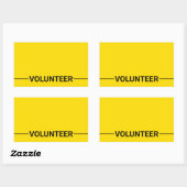 Sticker Rectangulaire Volontaire jaune vierge (Feuille)