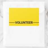 Sticker Rectangulaire Volontaire jaune vierge (Sac)