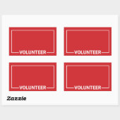 Sticker Rectangulaire Volontaire Red Blank (Feuille)