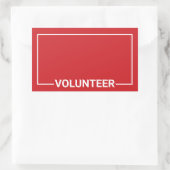 Sticker Rectangulaire Volontaire Red Blank (Sac)