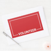 Sticker Rectangulaire Volontaire Red Blank (Enveloppe)