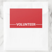Sticker Rectangulaire Volontaire Red Blank (Sac)