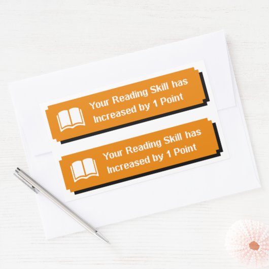 Sticker Rectangulaire Vos Compétences De Lecture Ont Augmenté (Enveloppe)