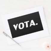 Sticker Rectangulaire Vota vote en espagnol noir blanc politique moderne (Enveloppe)