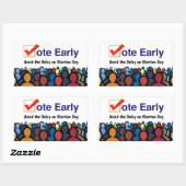 Sticker Rectangulaire Vote anticipé (Feuille)