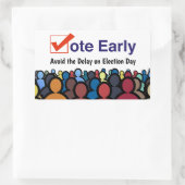 Sticker Rectangulaire Vote anticipé (Sac)