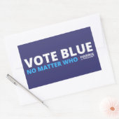 Sticker Rectangulaire vote bleu peu importe qui, harris pour le présiden (Enveloppe)