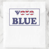 Sticker Rectangulaire Vote Blue - American Flag Typographie (Sac)