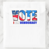Sticker Rectangulaire Vote Je Suis Démocratique (Sac)