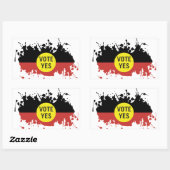 Sticker Rectangulaire Vote Oui Voix autochtone au Parlement (Feuille)