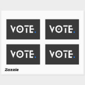 Sticker Rectangulaire Vote Période bleue (Feuille)
