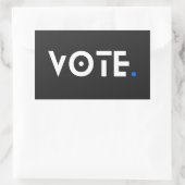 Sticker Rectangulaire Vote Période bleue (Sac)