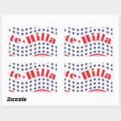Sticker Rectangulaire vote pour hillary (Feuille)