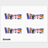 Sticker Rectangulaire Vote pour les droits de l'homme (Feuille)