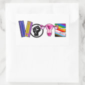 Sticker Rectangulaire Vote pour les droits de l'homme (Sac)