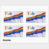 Sticker Rectangulaire Vote Rainbow Flags LGBTQ Election (Feuille)