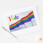 Sticker Rectangulaire Vote Rainbow Flags LGBTQ Election (Enveloppe)