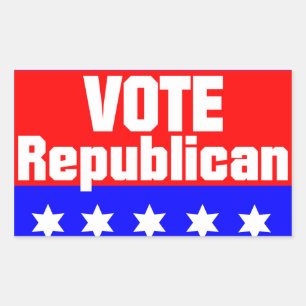 Sticker Rectangulaire Vote républicain