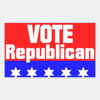 Sticker Rectangulaire Vote républicain