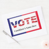 Sticker Rectangulaire Vote Rouge/Bleu (Enveloppe)