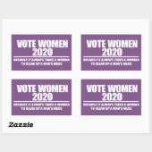 STICKER RECTANGULAIRE VOTER FEMMES 2020 (Feuille)