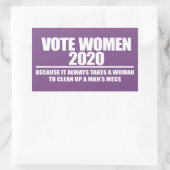 STICKER RECTANGULAIRE VOTER FEMMES 2020 (Sac)