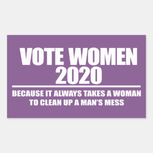 STICKER RECTANGULAIRE VOTER FEMMES 2020