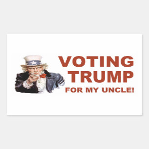 Sticker Rectangulaire Voter Trump pour mon oncle