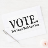 Sticker Rectangulaire VOTEZ, Dites-Leur Que Ruth Vous A Envoyé, Ruth Bad (Enveloppe)