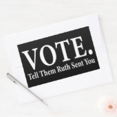 Sticker Rectangulaire VOTEZ, Dites-Leur Que Ruth Vous A Envoyé, Ruth Bad (Enveloppe)