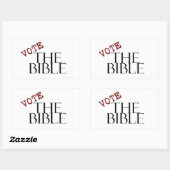 Sticker Rectangulaire VOTEZ La Bible (Feuille)