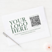 Sticker Rectangulaire Votre logo Image Entreprise Code QR (Enveloppe)