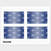 Sticker Rectangulaire Votre logo Simple Répétition Logo Marine Blue Grad (Feuille)