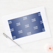 Sticker Rectangulaire Votre logo Simple Répétition Logo Marine Blue Grad (Enveloppe)
