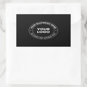 Sticker Rectangulaire Votre logo   Texte et éléments modifiables