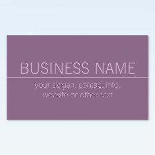 Sticker Rectangulaire Votre marque ou nom d'entreprise Moderne Mauve Vio