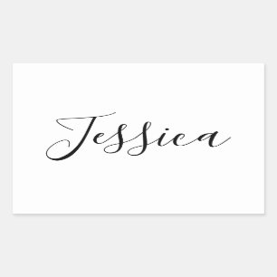 Sticker Rectangulaire Votre nom Écriture élégante