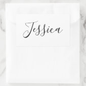 Sticker Rectangulaire Votre nom | Script élégant (Sac)