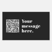 Sticker Rectangulaire Votre propre code QR téléchargé & Texte Rétro Modi (Devant)